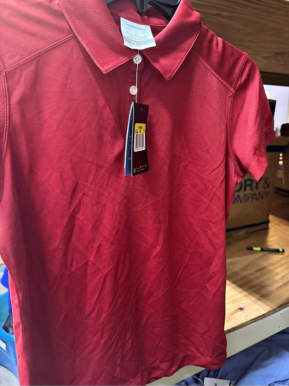 Nike ladies Golf Dri-FIT Red Golf Polo Size Small NWT